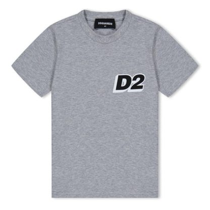 DSQUARED2 DSQ Logo T-Shirt Jn34 Kids Grey Dq911  for sale