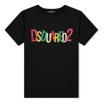 DSQUARED2 DSQ Logo Tee Jn42 Kids Black Dq900  for sale