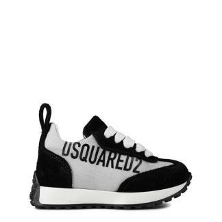 DSQUARED2 DSQ Logo Trainers Jn34 Kids Low Trainers Blk/Gry VAR 03 for sale