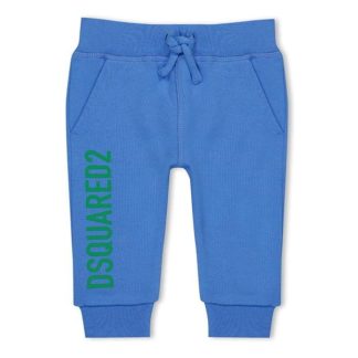 DSQUARED2 DSQ Logo Trousers In34 Kids Blue Dq821  for sale