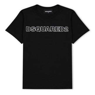 DSQUARED2 DSQ Outline Tee Jn34 Kids Regular Fit T-Shirts Black DQ900 for sale