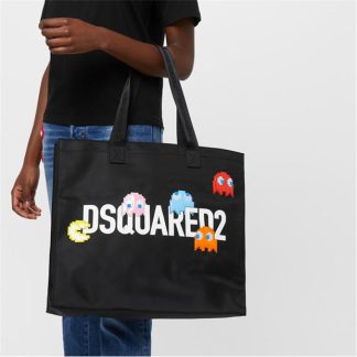 DSQUARED2 DSQ Pac Man Tote Ld34 Women Black  for sale