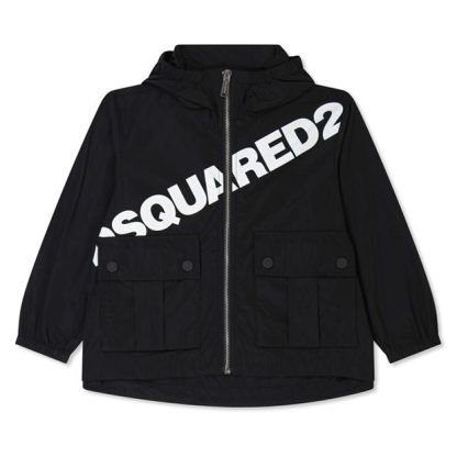 DSQUARED2 DSQ Rain Jacket Jn32 Kids Black Dq900  for sale