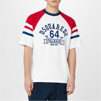 DSQUARED2 DSQ Stud Fit Tee Sn34 Men White  for sale