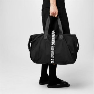 DSQUARED2 DSQ Tote Sn34 Unisex Black/White  for sale