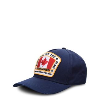 DSQUARED2 Flag Logo Cap Men Baseball Caps Navy 3073 for sale