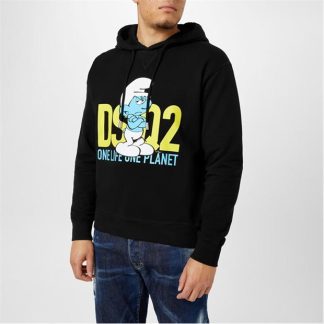 DSQUARED2 Grouch Graphic Hoodie Men Black 900  for sale