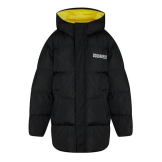 DSQUARED2 Hooded Puffer Jacket Junior Boys Kids Black Dq900  for sale