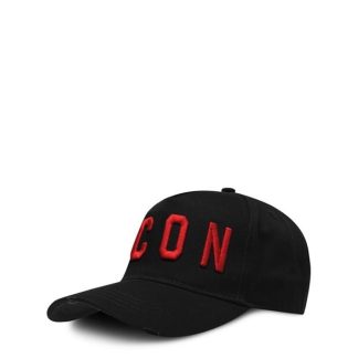 DSQUARED2 Icon Baseball Cap Kids Baseball Caps Blk/Red M002 for sale