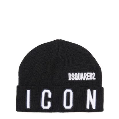 DSQUARED2 Icon Logo Beanie Junior Unisex Black Dq900  for sale