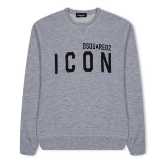 DSQUARED2 Icon Logo Sweatshirt Juniors Men Grey  for sale