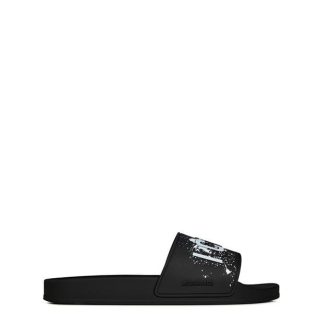 DSQUARED2 Icon Paint Splatter Slides Men Black/White  for sale