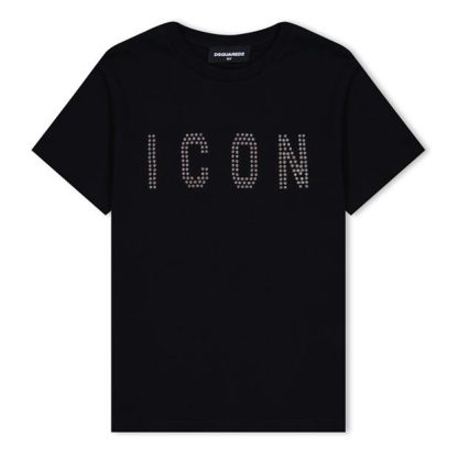 DSQUARED2 Icon Studded T-Shirt Kids Black Dq900  for sale