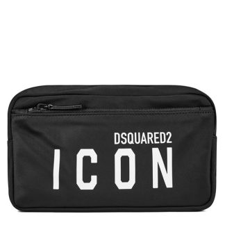 DSQUARED2 Icon Wash Bag Unisex Nero/Nero  for sale