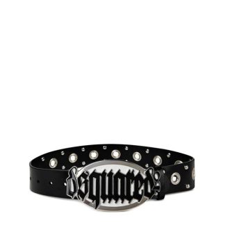 DSQUARED2 Logo-Buckle Belt Women Black  for sale