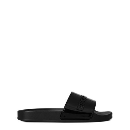 DSQUARED2 Logo Embossed Sliders Women Blk/Blk M436  for sale