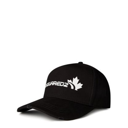 DSQUARED2 Logo Leaf Cap Men Black 2124  for sale