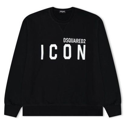 DSQUARED2 Logo-Print Detail Sweatshirt Junior Men Black  for sale