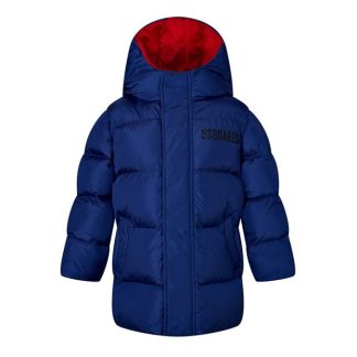 DSQUARED2 Logo Puffer Jacket Juniors Kids Blue Dq874  for sale