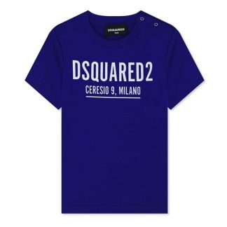 DSQUARED2 Logo T Shirt Infants Kids Blue Dq870  for sale