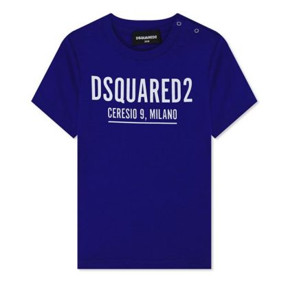 DSQUARED2 Logo T Shirt Infants Kids Blue Dq870  for sale