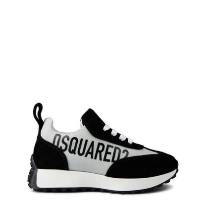 DSQUARED2 Logo Trainers Juniors Kids Low Trainers Blk/Gry VAR 03 for sale