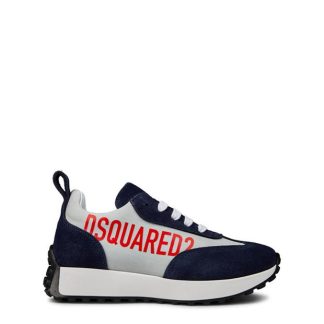 DSQUARED2 Logo Trainers Juniors Kids Low Trainers Navy Red VAR 02 for sale