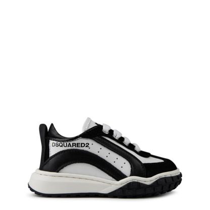 DSQUARED2 Logo Trainers Kids Low Trainers Wht/Blk VAR 04 for sale