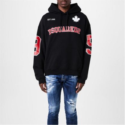 DSQUARED2 Loose Fit Hoodie Men Black  for sale