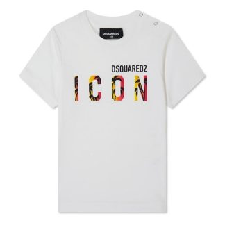 DSQUARED2 Palm Icon T Shirt Infants Kids White Dq100  for sale