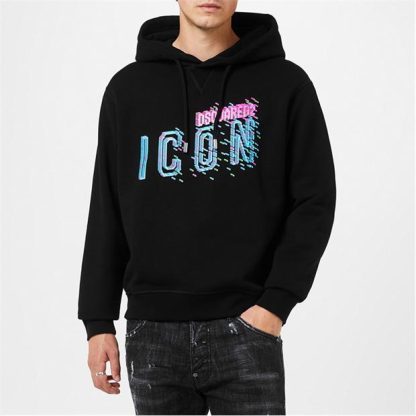 DSQUARED2 Pixel Icon Hoodie Men Black  for sale