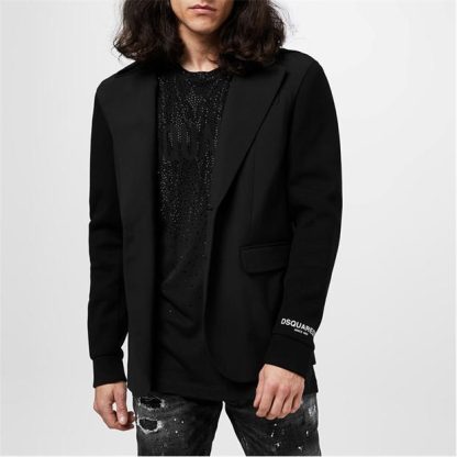 DSQUARED2 Relaxed Hooded Blazer Men Black 900  for sale