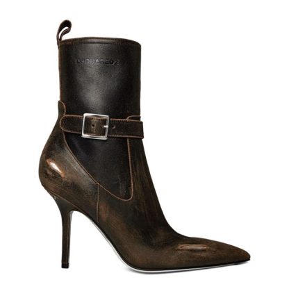 DSQUARED2 Rodeo Girl Ankle Boots Women Dark Brown  for sale