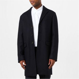 DSQUARED2 Single Breasted Coat Men Navy Blue  for sale