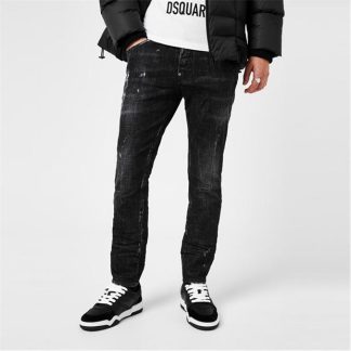 DSQUARED2 Skater Jeans Men Slim Jeans Black 900 SMU for sale