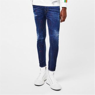 DSQUARED2 Skater Maple Leaf Jeans Men Blue 470  for sale