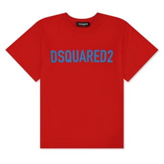 DSQUARED2 Slouch Logo T-Shirt Kids Regular Fit T-Shirts Red DQ413 for sale