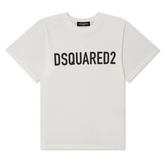 DSQUARED2 Slouch Logo T-Shirt Kids Regular Fit T-Shirts White DQ100 for sale