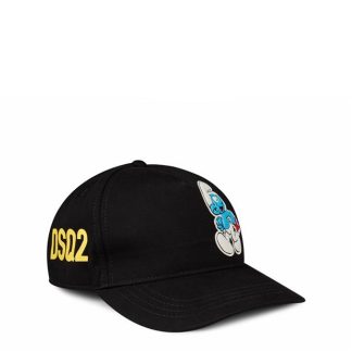 DSQUARED2 Smurfs Baseball Cap Men Black 2124  for sale