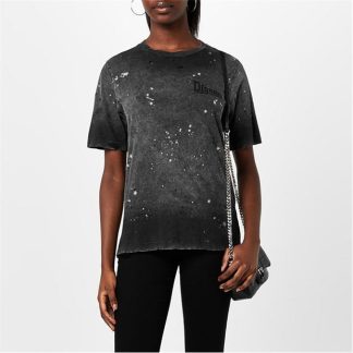 DSQUARED2 Super Negative Dyed Easy T-Shirt Women Black  for sale