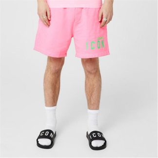 DSQUARED2 Sweatshirt Men Fleece Shorts Pink/Green for sale