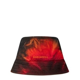 DSQUARED2 Tie Dye Bucket Hat Men Blk/Org M002  for sale