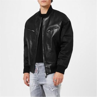 DSQUARED2 Western Aviator Jacket Men Black  for sale