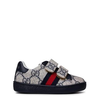 GUCCI Ace Sneaker Infants Kids Low Trainers Blu/Gry 4055 for sale