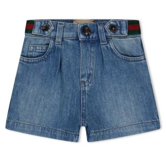 GUCCI Baby Denim Bermuda Shorts Kids Blue 4447  for sale