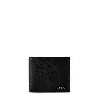 GUCCI Bi-Fold Logo Wallet Unisex Silver/Black  for sale