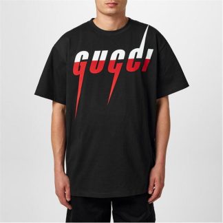 GUCCI Blade Print T Shirt Men Oversized T-Shirts Blk/Red/Wht1141 for sale