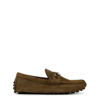 GUCCI Byorn Driving Shoes Men Loafers Auratium Olive for sale