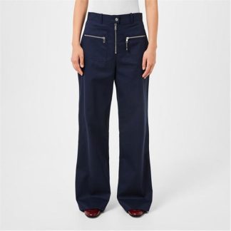 GUCCI Cotton Gabardine Trousers Women Admiral Dark  for sale