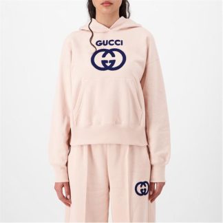 GUCCI Cotton Jersey Sweatshirt With Embroidery Women Soft Pink/Mi  for sale